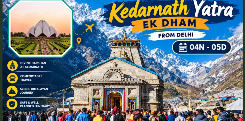 kedarnath yatra ek dham from delhi 04n 05d